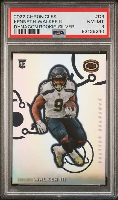 2022 Panini Chronicles Kenneth Walker III Dynagon Rookies Silver #D6 card image