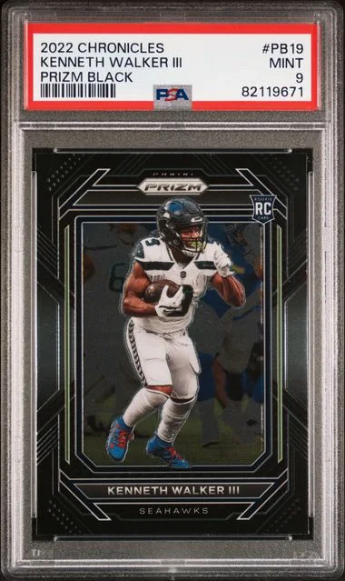 2022 Panini Chronicles Kenneth Walker III Prizm Black #Pb19 card image