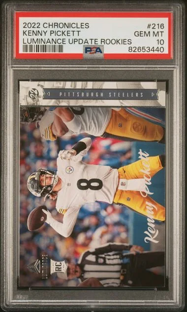 2022 Panini Chronicles Kenny Pickett Luminance Update Rookies #216 card image