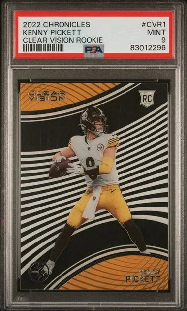 2022 Panini Chronicles Kenny Pickett Clear Vision Rookies #Cvr1 card image