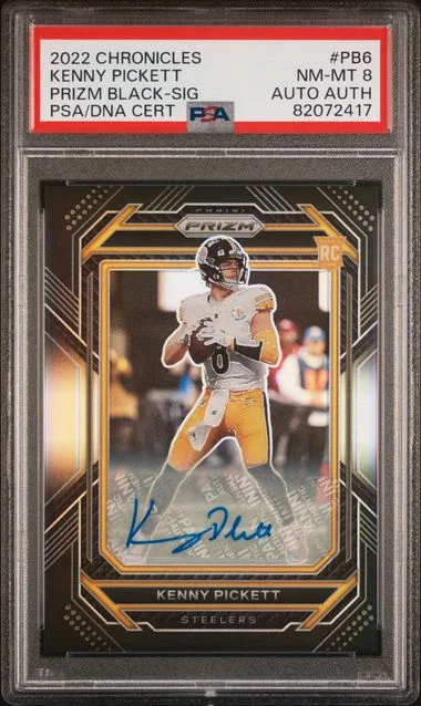2022 Panini Chronicles Kenny Pickett Prizm Black Silver #PB6 card image