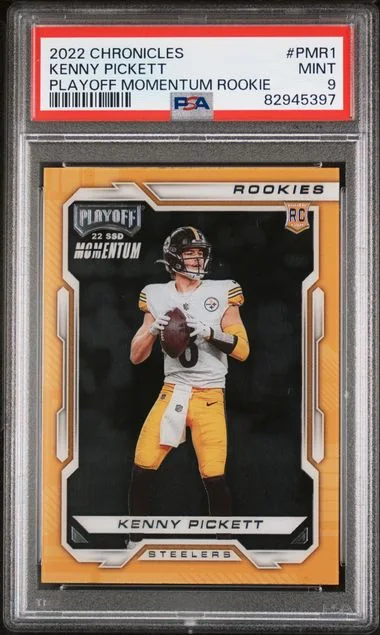 2022 Panini Chronicles Kenny Pickett Playoff Momentum Rookies #PMR-1 card image