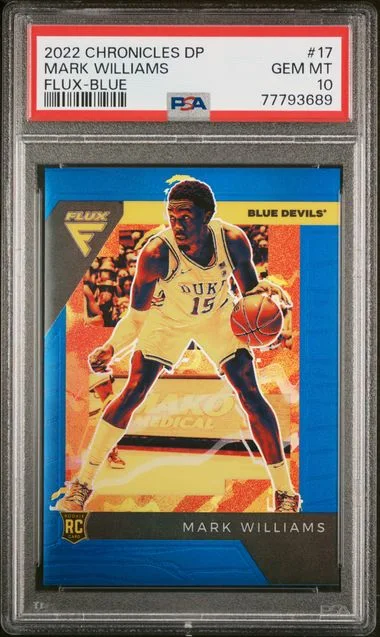 2022 Panini Chronicles Mark Williams Flux Blue #17 card image