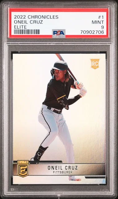 2022 Panini Chronicles Oneil Cruz Elite #1 card image