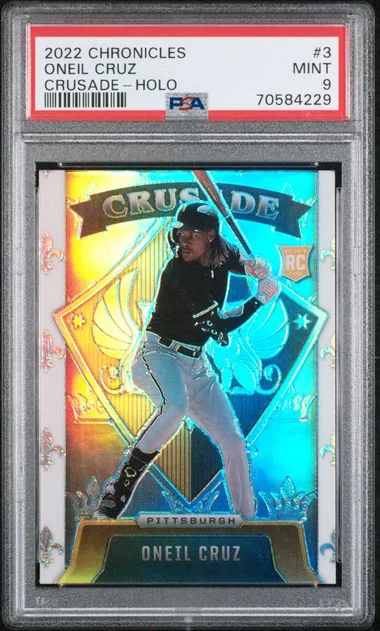 2022 Panini Chronicles Oneil Cruz Crusade Holo #3 card image