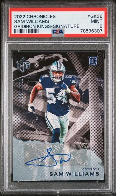 2022 Panini Chronicles Sam Williams Gridiron Kings Signature #Gk36 card image