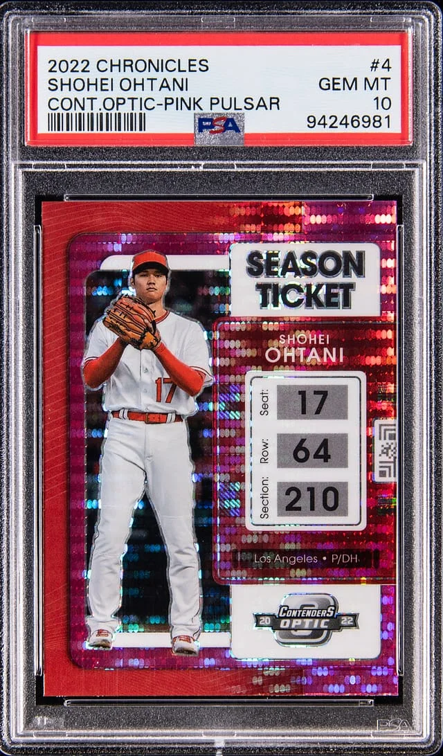 2022 Panini Chronicles Shohei Ohtani Contenders Optic #4 card image