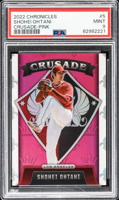 2022 Panini Chronicles Shohei Ohtani Crusade Pink #5 card image