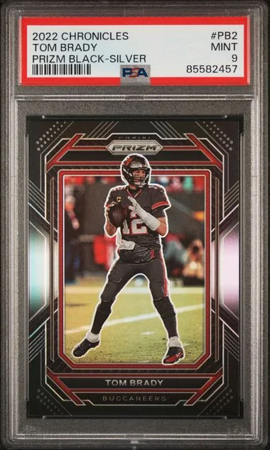 2022 Panini Chronicles Tom Brady Prizm Black Silver #PB2 card image