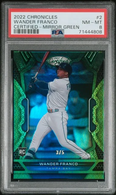 2022 Panini Chronicles Wander Franco Certified Mirror Green #2 card image