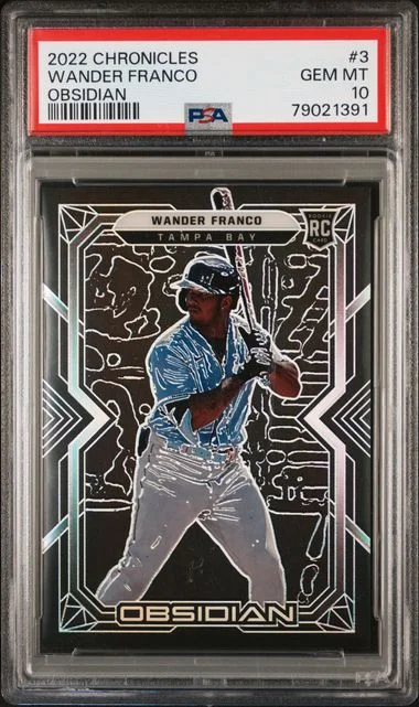 2022 Panini Chronicles Wander Franco Obsidian #3 card image
