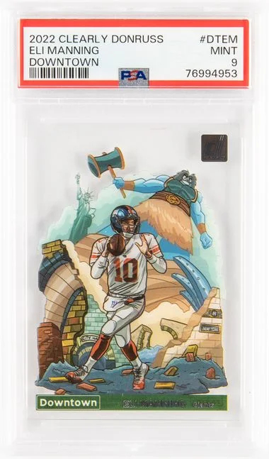 2022 Panini Clearly Donruss Downtown Dtem Eli Manning #no-number card image