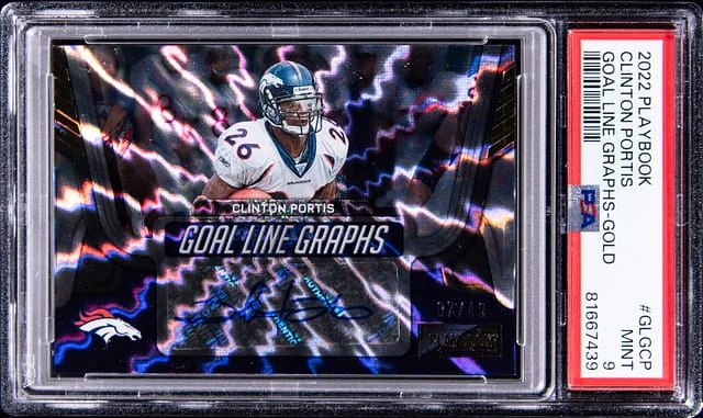 2022 Panini Clinton Portis Playbook Goal Line Graphs Gold #GLG-CP card image