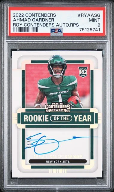 2022 Panini Contenders Ahmad Sauce Gardner Of The Year Contenders Autographs RPS #RYA-ASG card image