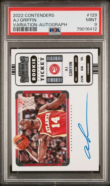 2022 Panini Contenders Aj Griffin Variation-Autograph #129 card image