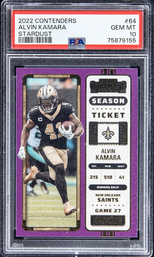 2022 Panini Contenders Alvin Kamara Stardust #64 card image