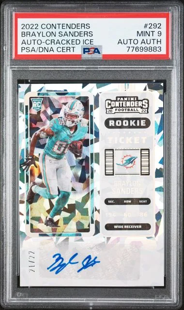 2022 Panini Contenders Braylon Sanders Autograph-Cracked Ice #292 card image