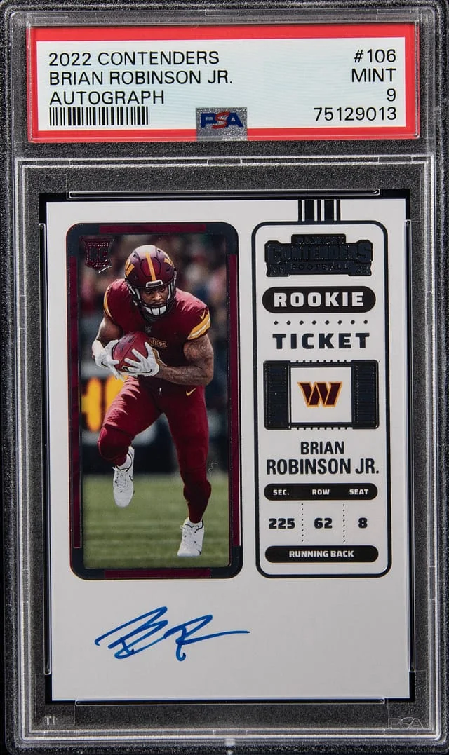 2022 Panini Contenders Brian Robinson Jr. Autograph #106 card image