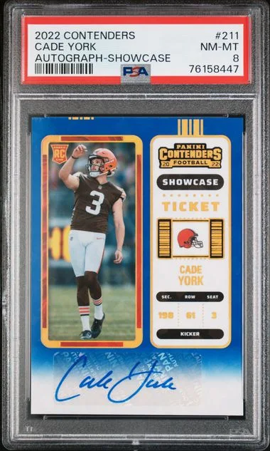 2022 Panini Contenders Cade York Showcase Ticket Autograph #211 card image