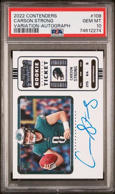2022 Panini Contenders Carson Strong Variation-Autograph #108 card image