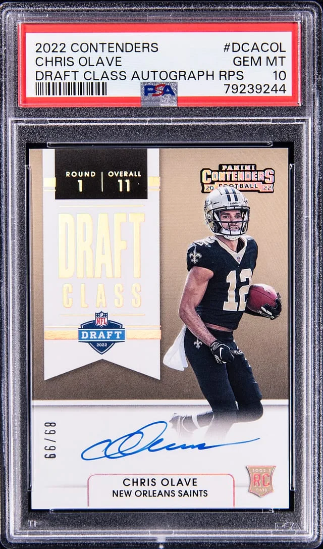 2022 Panini Contenders Chris Olave Draft Class Autographs Rps #DCACOL card image