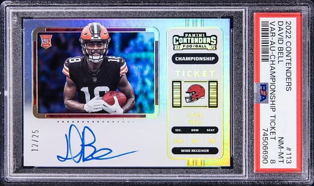2022 Panini Contenders David Bell Variation Autograph Championship Ticket #113 card image
