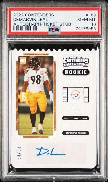 2022 Panini Contenders Demarvin Leal Autograph Ticket Stuf #189 card image