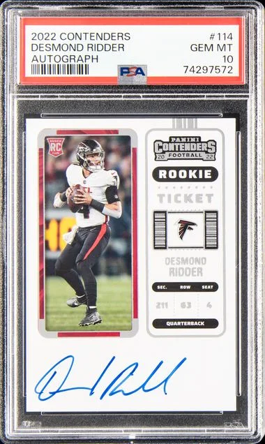2022 Panini Contenders Desmond Ridder Autograph #114 card image