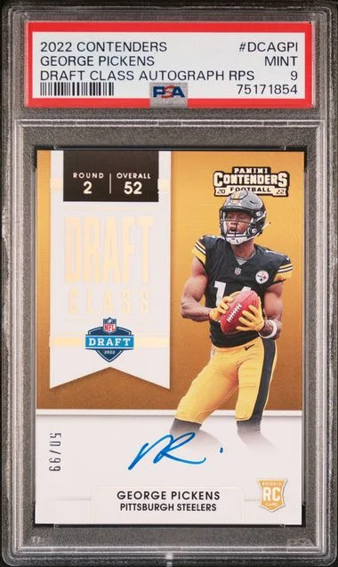 2022 Panini Contenders Draft Class Autographs RPS Dcagpi George Pickens #no-number card image