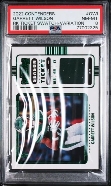 2022 Panini Contenders Garrett Wilson Ticket Swatches #GWI card image