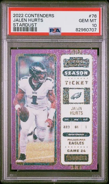 2022 Panini Contenders Jalen Hurts Stardust #76 card image