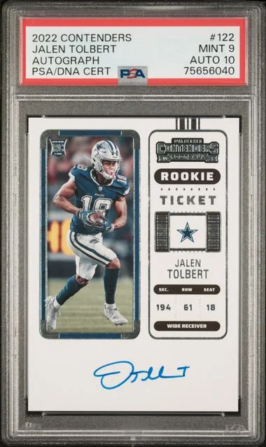 2022 Panini Contenders Jalen Tolbert Autograph #122 card image