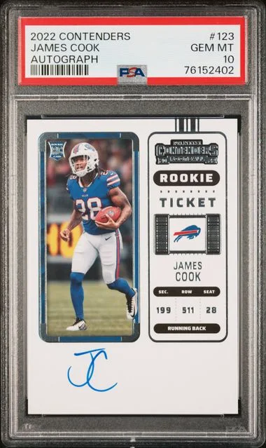 2022 Panini Contenders James Cook Autograph #123 card image