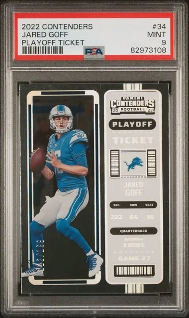 2022 Panini Contenders Jared Goff Playoff Ticket #34 card image