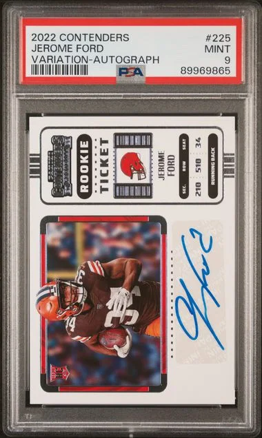 2022 Panini Contenders Jerome Ford Variation-Autograph Ticket #225 card image
