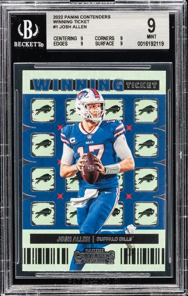 2022 Panini Contenders Josh Allen Winning Ticket #1 card image
