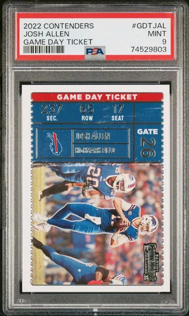 2022 Panini Contenders Josh Allen Game Day Ticket #GDT-JAL card image