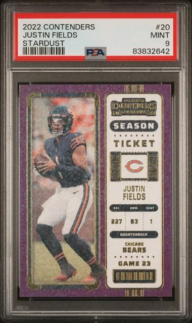2022 Panini Contenders Justin Fields Stardust #20 card image