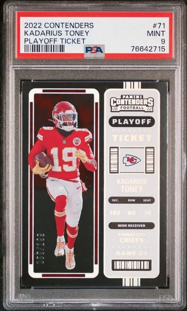 2022 Panini Contenders Kadarius Toney Playoff Ticket #71 card image