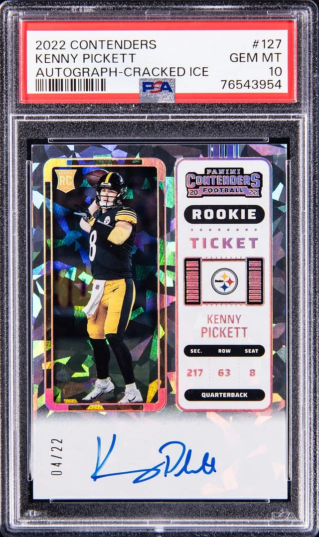 2022 Panini Contenders Kenny Pickett Clear Ticket #127 card image