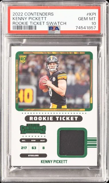 2022 Panini Contenders Kenny Pickett Ticket Swatches #KPI card image