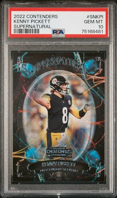 2022 Panini Contenders Kenny Pickett Supernatural #SNKPI card image