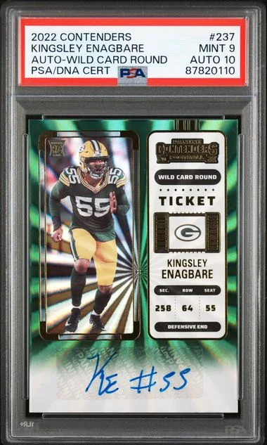 2022 Panini Contenders Kingsley Enagbare Autograph-Wild Card Round #237 card image