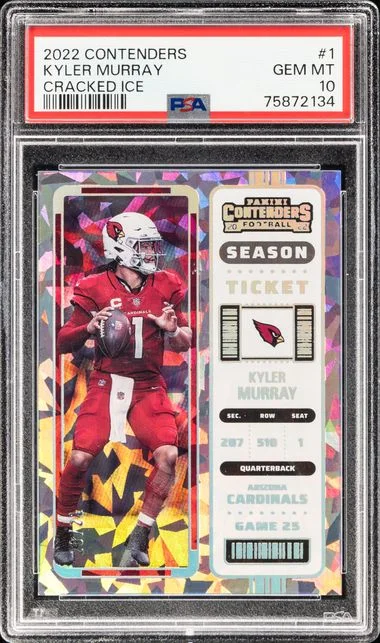 2022 Panini Contenders Kyler Murray Cracked Ice #1 card image