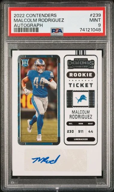 2022 Panini Contenders Malcolm Rodriguez Ticket Autograph #239 card image
