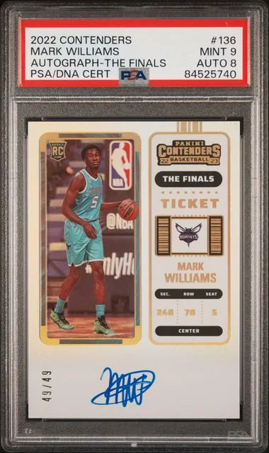 2022 Panini Contenders Mark Williams Autograph-The Finals #136 card image