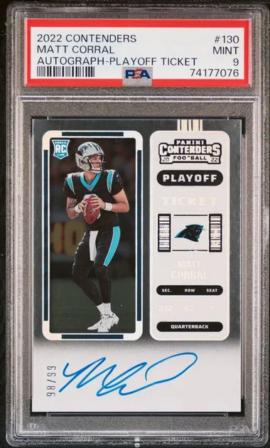 2022 Panini Contenders Matt Corral Playoff Ticket Autograph #130 card image