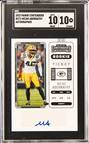 2022 Panini Contenders Micah Abernathy Autographed #271 card image
