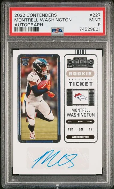 2022 Panini Contenders Montrell Washington Ticket Autograph #227 card image