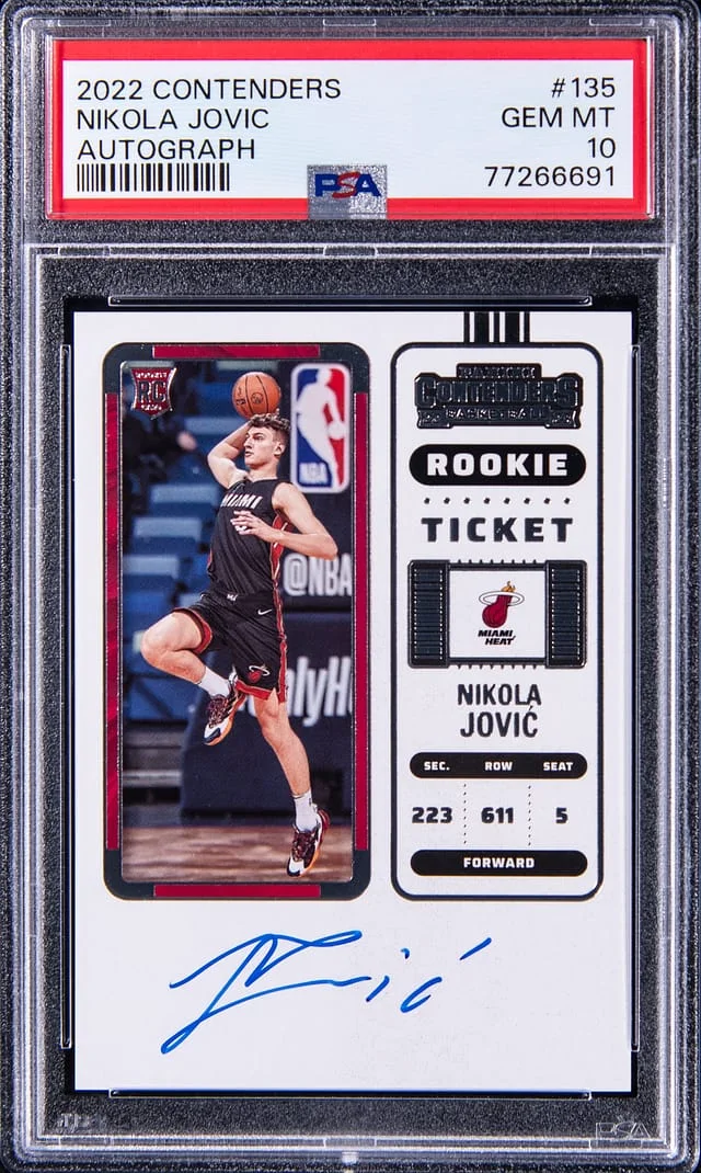 2022 Panini Contenders Nikola Jovic Autograph The Finals #135 card image